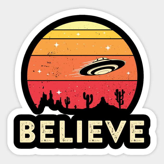 Believe in Aliens, UFOs & Extraterrestrials Sticker by Strangeology